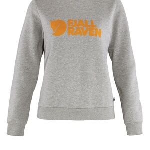 NWT Women’s Fjallraven Gray Sweatshirt with Orange Logo Sz L $95